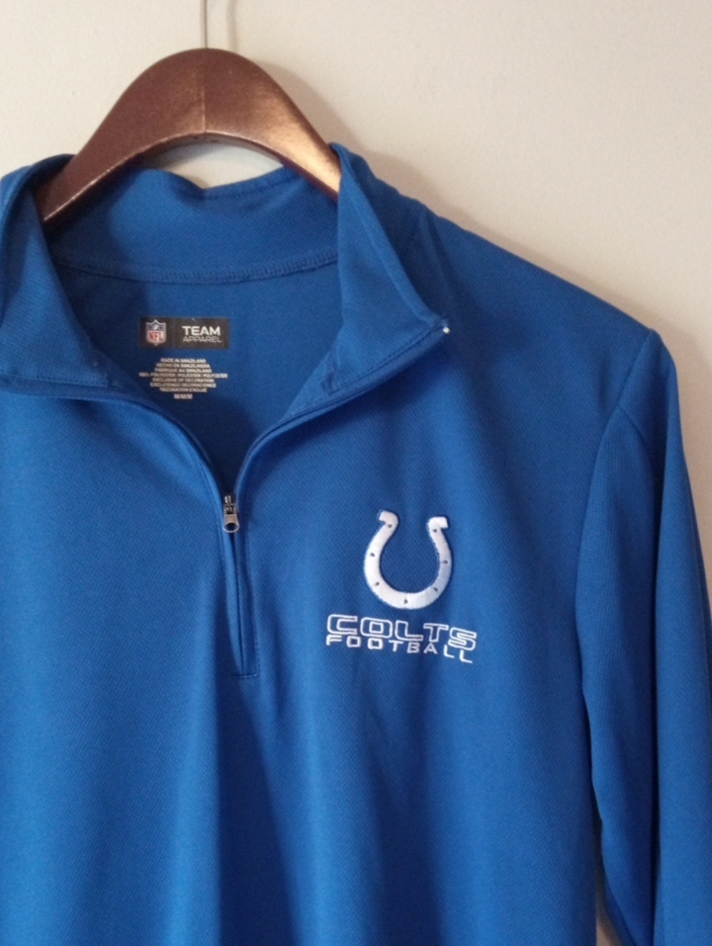 Men's 1/4 Zip Pullover NFL Colts Football Logo - Picture 3 of 7